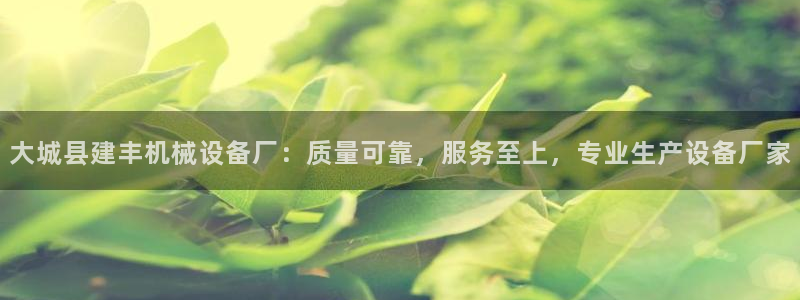 杏盛平台：大城县建丰机械设备厂：质量可靠，服务至上，专业生产设备厂家