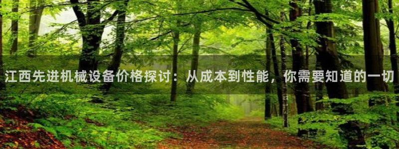 杏盛官网：江西先进机械设备价格探讨：从成本到性能，你需要知道的一切