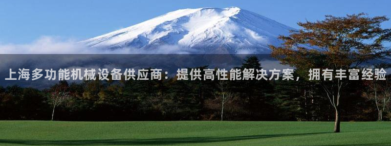 杏盛平台主管：上海多功能机械设备供应商：提供高性能解决方案，拥有丰富经验