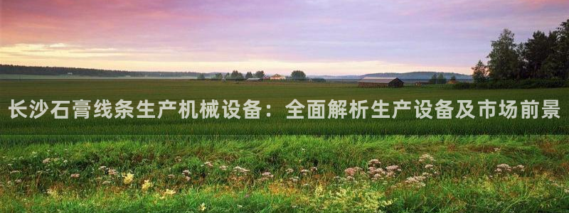 杏盛代理：长沙石膏线条生产机械设备：全面解析生产设备及市场前景