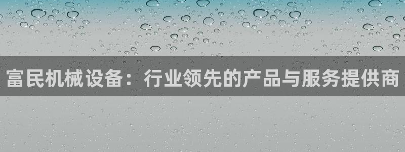 杏盛平台开户：富民机械设备：行业领先的产品与服务提供商