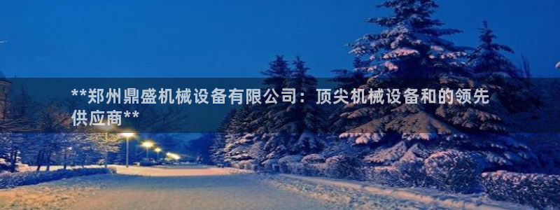 杏盛平台官网：**郑州鼎盛机械设备有限公司：顶尖机械设备和的领先
供应商**