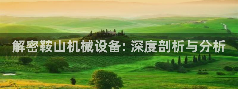 杏盛平台：解密鞍山机械设备: 深度剖析与分析
