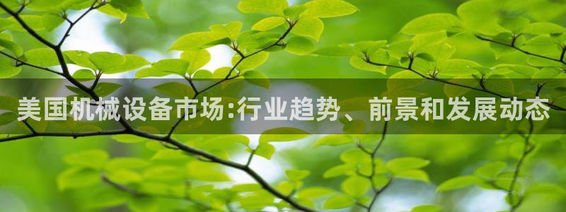 杏盛平台官网：美国机械设备市场:行业趋势